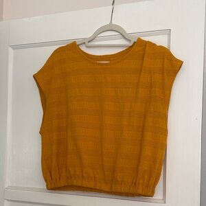 Madewell Mustard Crop Top